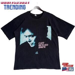 90S Cliff Richard British Pop Singer From A Distance The Tour 1990 Unisex Tshirt